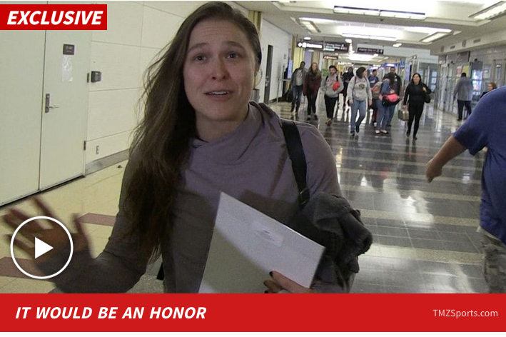 Ronda Rousey interviewed by TMZ Sports