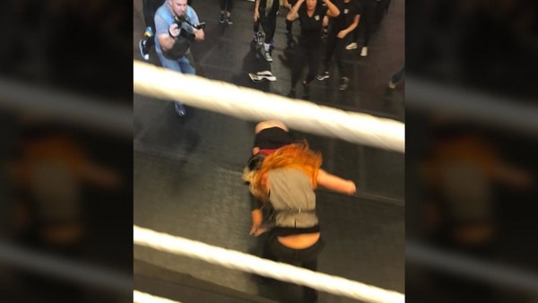 Becky and Charlotte altercation
