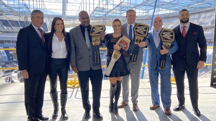 Local officials in Inglewood, California presented with custom WWE Title Belts