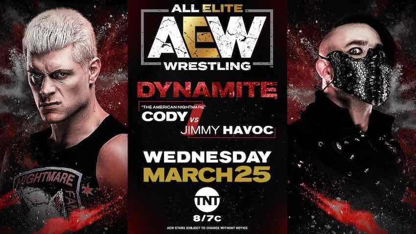 AEW announces Cody vs. Jimmy Havoc for Wednesday’s Dynamite