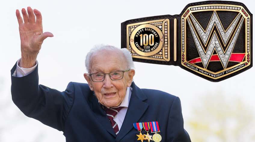 Drew McIntyre gifts WWII Veteran custom WWE Title for his 100th Birthday