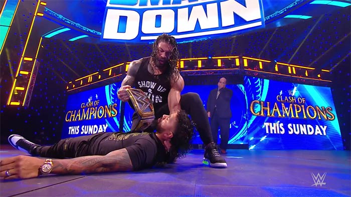 Wwe Smackdown Results 9 25 Reigns In Ring Interview Jeff Hardy Vs Sami Zayn