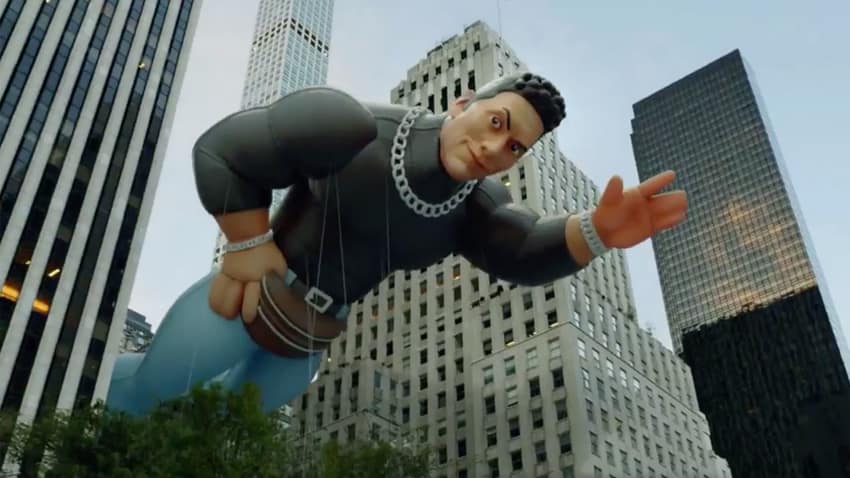 "The Rock" Johnson gets his own float at the Macy's Thanksgiving Day Parade