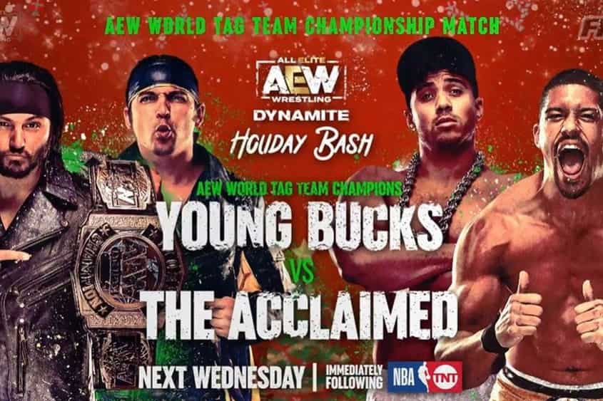Matches announced for next week's Holiday Bash episode of Dynamite on TNT