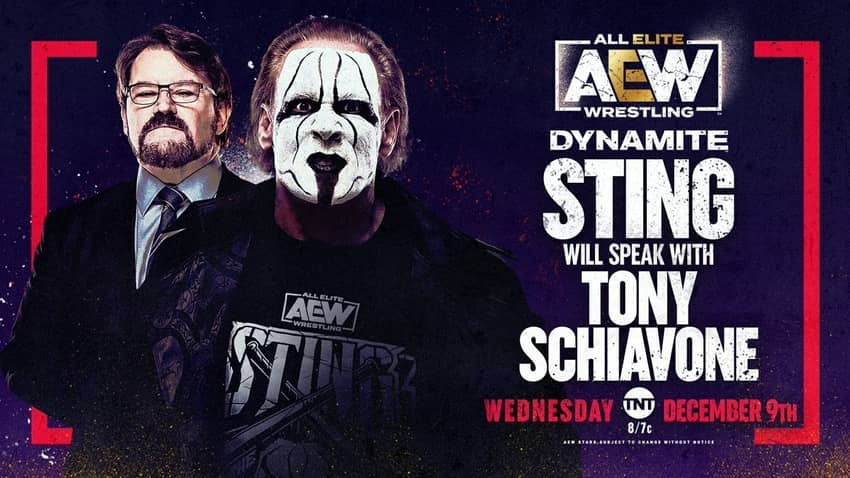 Sting to speak to Tony Schiavone on AEW Dynamite