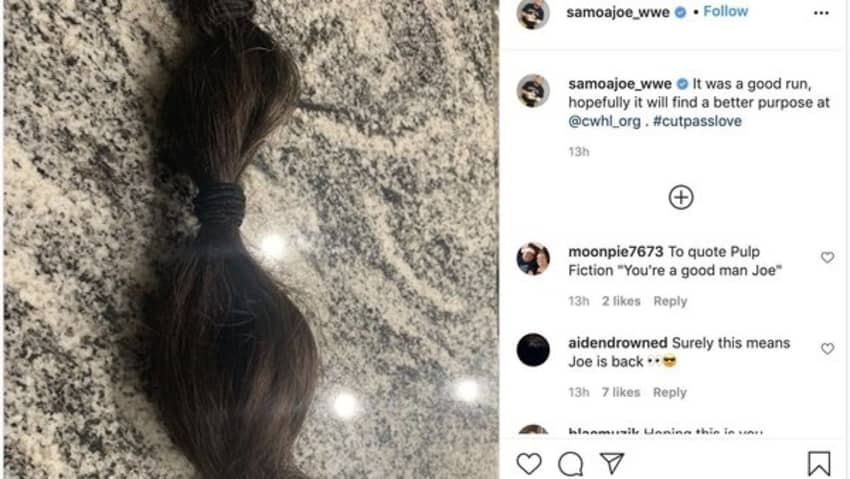 Samoa Joe cuts his hair, donates it to charity
