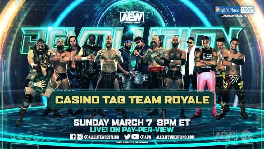Rules announced for the Casino Tag Team Royale at AEW Revolution