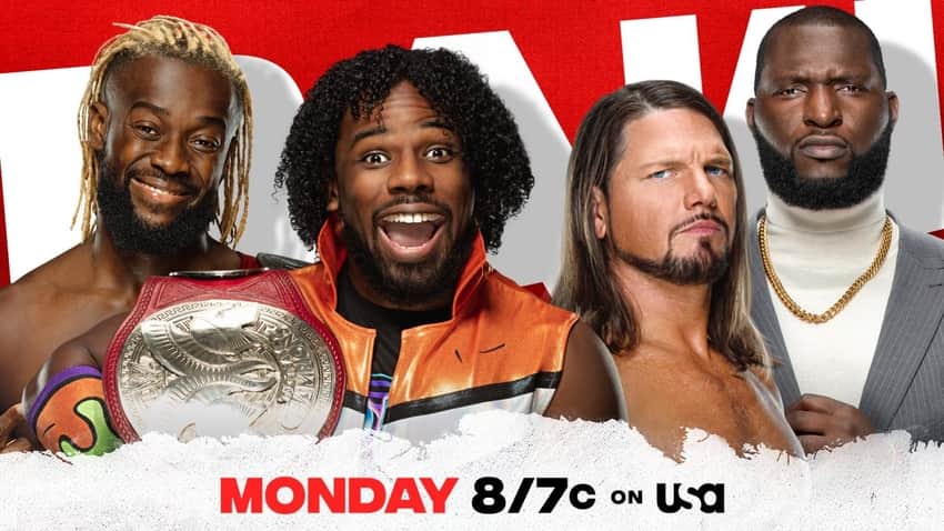 Xavier Woods vs. AJ Styles for Monday’s Raw