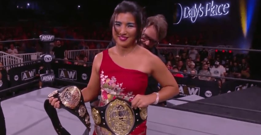 Hikaru Shida presented with a new Women's Championship