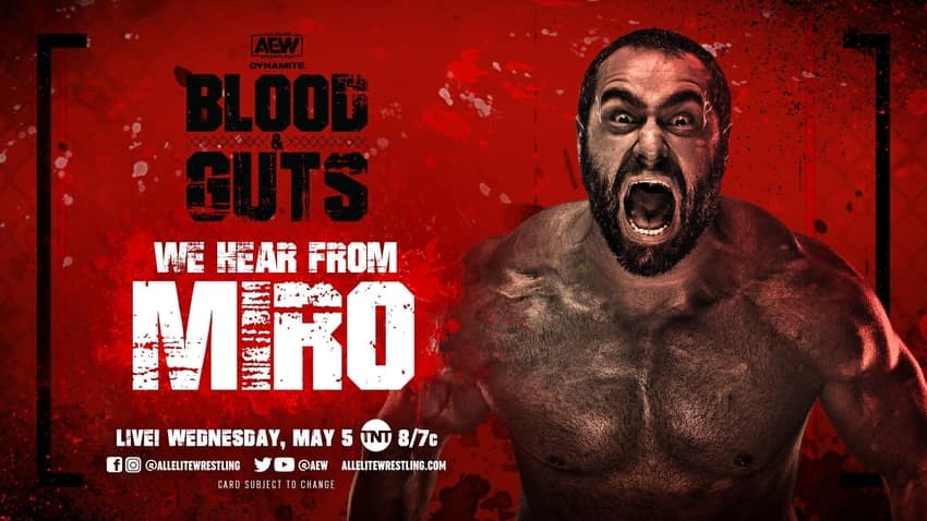 Updated card for AEW Blood & Guts episode on TNT