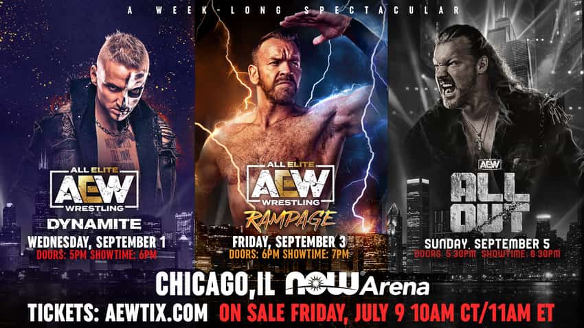 AEW announces three live television events for Chicago