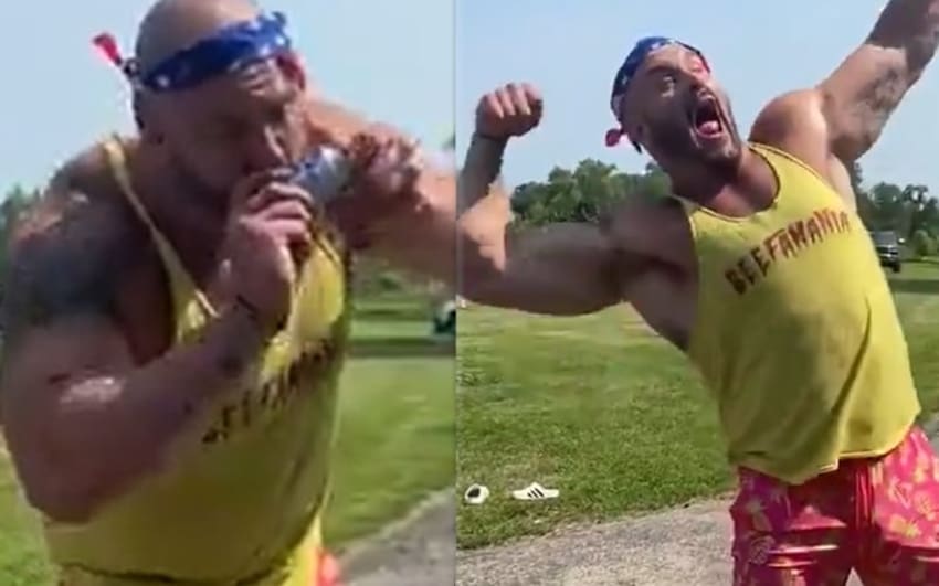 Braun Strowman celebrates July 4 posing as Hulk Hogan