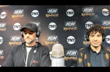 Tony Khan and CM Punk Media Scrum