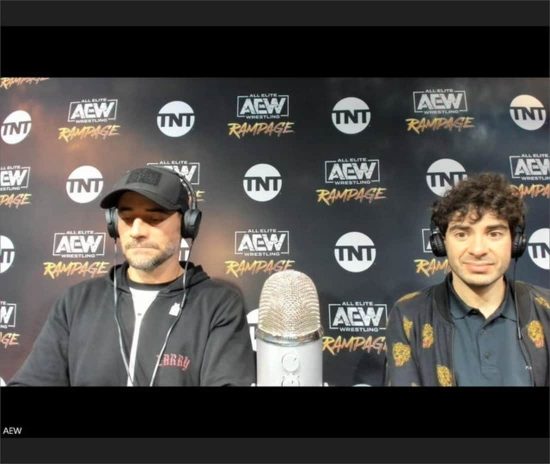 Tony Khan and CM Punk Media Scrum