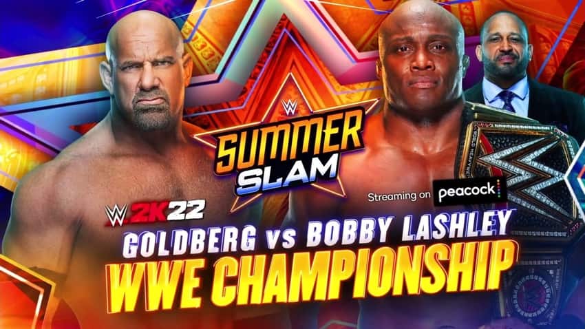 Goldberg challenging Lashley for the WWE Title official for SummerSlam