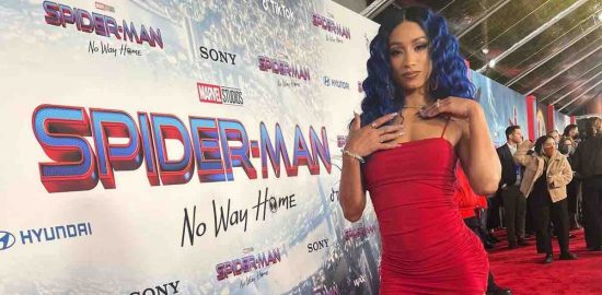 Sasha Banks at Spider-Man Premiere