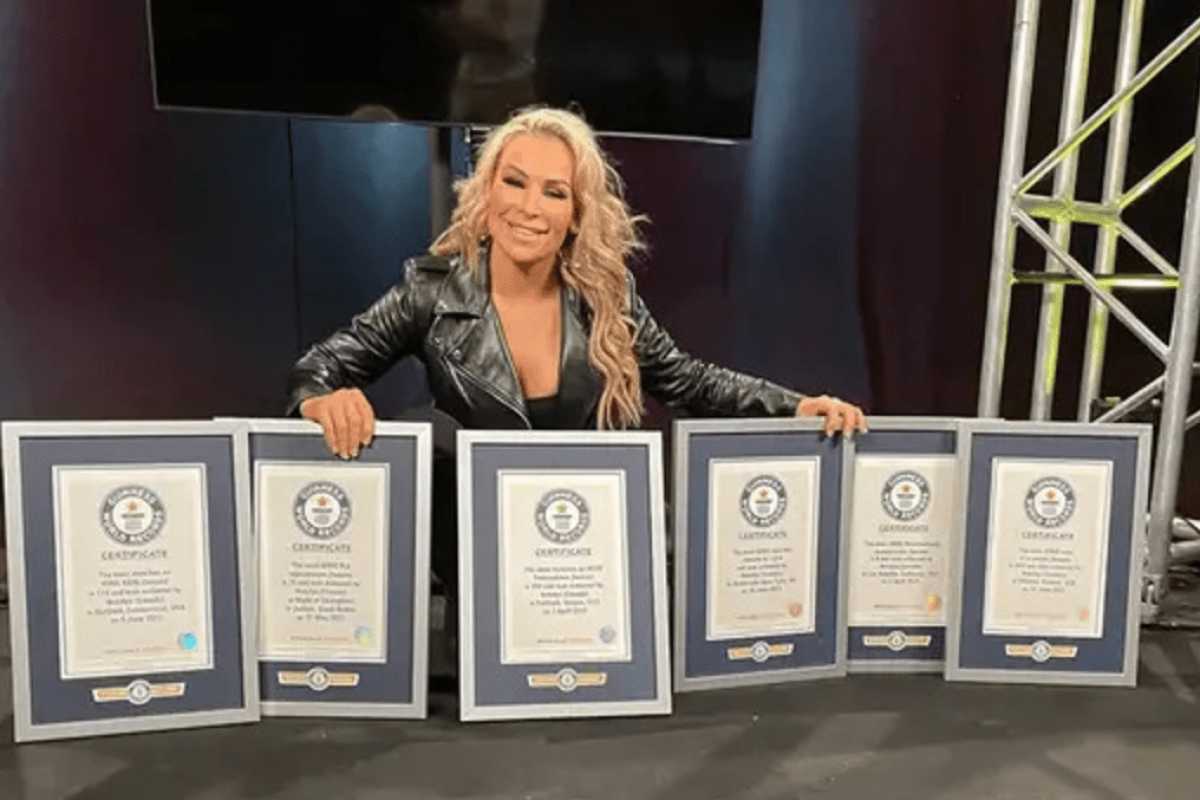 WWE Superstar presented with six Guinness World Records Awards WWE