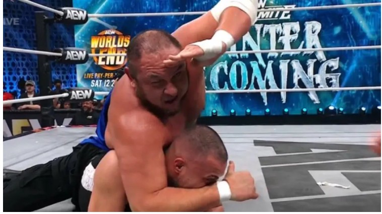 John Cena responds to Samoa Joe saluting him during AEW Dynamite John Cena responds to Samoa Joe saluting him during AEW Dynamite